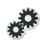 gears, sticker icon