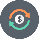 banking, currency, dollar, exchange, finance, money, rate svg vector icon