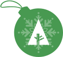 ball, christmas, forrst svg vector icon