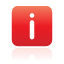 button, information, red icon