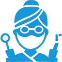 dentist,blue icon