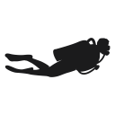 dive, scuba, snorkel, swimming svg vector icon
