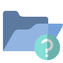 open,folder,help icon