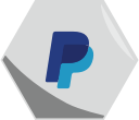 business, hexagon, money, payment, paypal, social, transaction svg vector icon