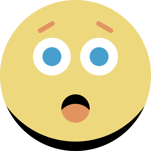 Amazed svg vector icon