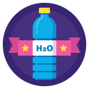 badge, bottle, drink, h2o, hydration, sport, water svg vector icon