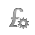 currency,sign,pound,gear icon