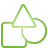 basic, green, shapes icon