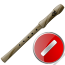 flute,cancel,instrument,stop,no,close icon
