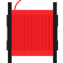 3d print, filament, red, spool svg vector icon