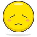 disappointed, face svg vector icon