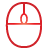 basic, mouse, red icon