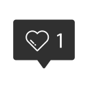 heart, instagram, like, one like svg vector icon