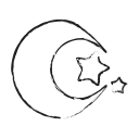 dogma, hallow, islam, moon, night svg vector icon