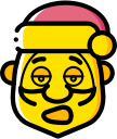 christmas, father christmas, santa, tired, xmas svg vector icon