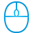 basic, blue, mouse icon
