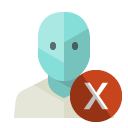 user,cross icon