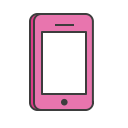 iphone, mobile, phone, pink, screen, smartphone, touch svg vector icon