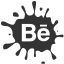 social,media,blot,set,behance icon