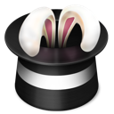 hat, magic, rabbit icon