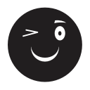 emoji, emotion, smiley, wink svg vector icon