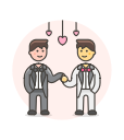 dance, gay, wedding svg vector icon