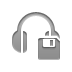 earphone,diskette icon