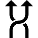 arrow, arrows, direction, intersection, point, pointer svg vector icon