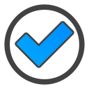 circle, ok svg vector icon