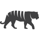 amur tiger, endangered, siberian tiger, tiger svg vector icon