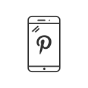 logo, mobile, phone, pinterest svg vector icon