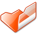 folder,orange,open icon