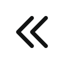 arrow, arrows, double arrow, doublechevronleft, left svg vector icon