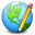 edit, globe icon
