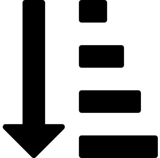 Sort Amount Asc svg vector icon