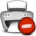 delete, printer icon