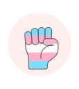 fist, flag, hand, transgender svg vector icon
