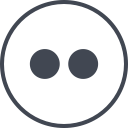 flickr, media, online, social svg vector icon