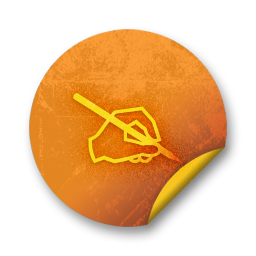 orange,grunge,sticker,badge icon