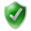 check, clean, shield icon