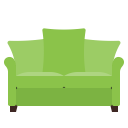 furniture, green, home, interior, sofa svg vector icon