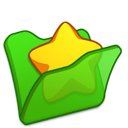 favourite, folder, green icon