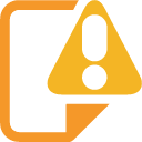 document, warning icon
