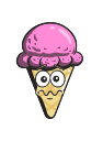 cartoon, cone, cream, emoji, ice svg vector icon