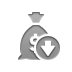 money,bag,dollar,down icon