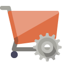 shopping,cart,gear icon