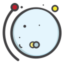 planet, pluto, space, telestial, univearse svg vector icon