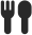 fork, knife icon