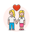 couple, hands, hold, lesbian, love svg vector icon
