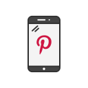 mobile, phone, pinterest logo, social media svg vector icon